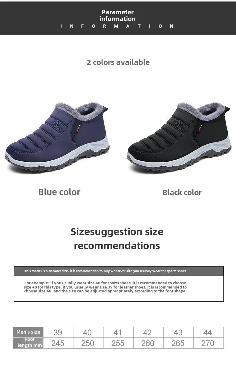 Women's Fleece Lined Snow Boots, Winter Warm Waterproof Slip on Ankle Boots, Thermal Outdoor Short Boots