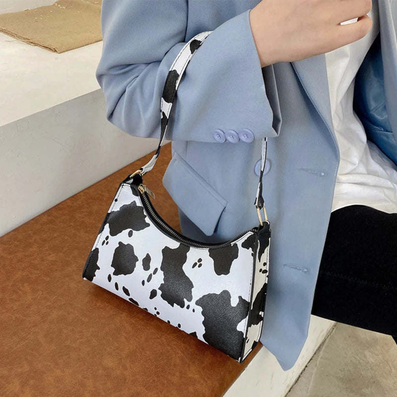 Summer New Shoulder Bags for Women High Quality Zebra Underarm Handbags PU Leather Leopard Armpit Purse Bag