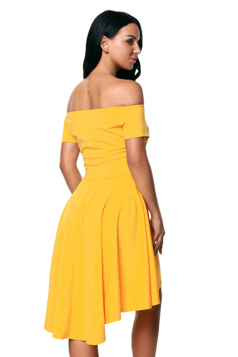 Yellow All The Rage Skater Dress