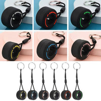 Luxury Mini F1 Racing Tire Keychain Car Key Accessories PVC Tyre Pendant Bag Charm Men's Gadgets Gifts For Friends Car Lovers