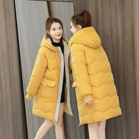 Winter Corduroy Cotton Clothes Women Medium Length Loose Student Cotton Gloves Outdoor Coat Urban Style Adult