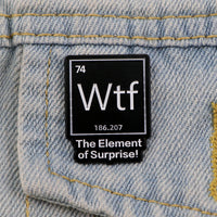 Chemical Element 74 Enamel Pins Women's Brooches Men Lapel Pins Badge on Backpack Costume Accessories Jewelry Student Gifts