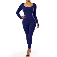 Bodycon Slim Jumpsuit For Women‘s Clothing Zipper Casual Brown Fitness Rompers Autumn 2024 Playsuit Activity Streetwear Overall