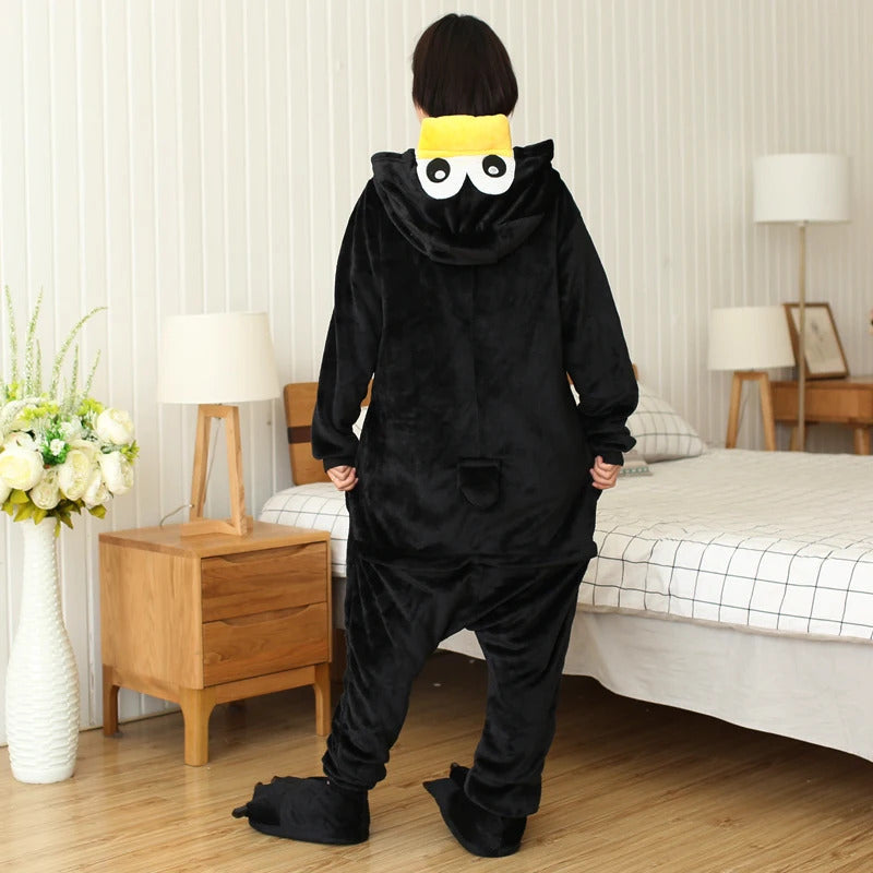 Kigurumi Black Penguin Cartoon Pajamas Onesies For Adults Women Men Animal Pyjamas Christmas Halloween Cosplay Party Costumes