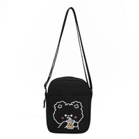 Cute Bear Rabbit Print Crossbody Bags For Women Girls Mini Canvas Square Purse Trendy Cartoon Handbags Shoulder Phone Bag New