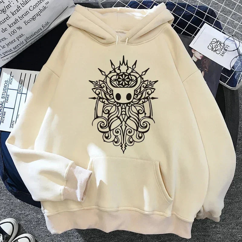 Hollow Knight Hoodies Men Korea Ulzzang Grunge Y2k Aesthetic Fmale Autumn and Winter Pullover Hoddies Graphic Streetwear