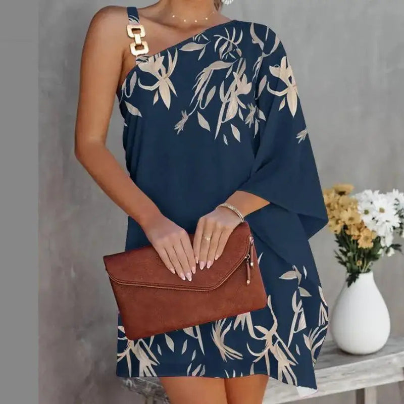 Summer Print Women Dress Fashion Sexy Loose Elegant Casual Dresses Female Office Clubwear Party Dress Robe Femme New 2024