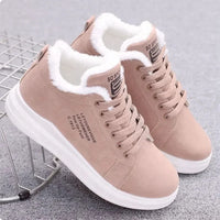 New Women's Pu Leather Snow Boots Female Boots Cotton Shoes Winter Velvet Upper Soled Warm Snow Woman Cotton Casual Boots