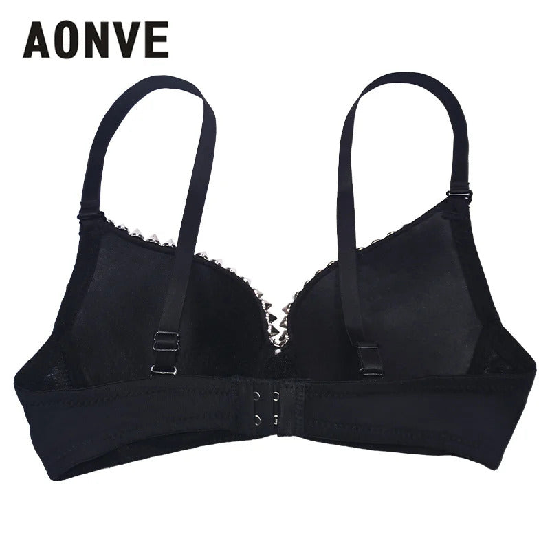 AONVE Newest Sexy Lingerie Sexy Women's Rhinestone Cover Bra Top Gold/Silver Plunge Wire Free Bralete Fashion Sequined Cover top