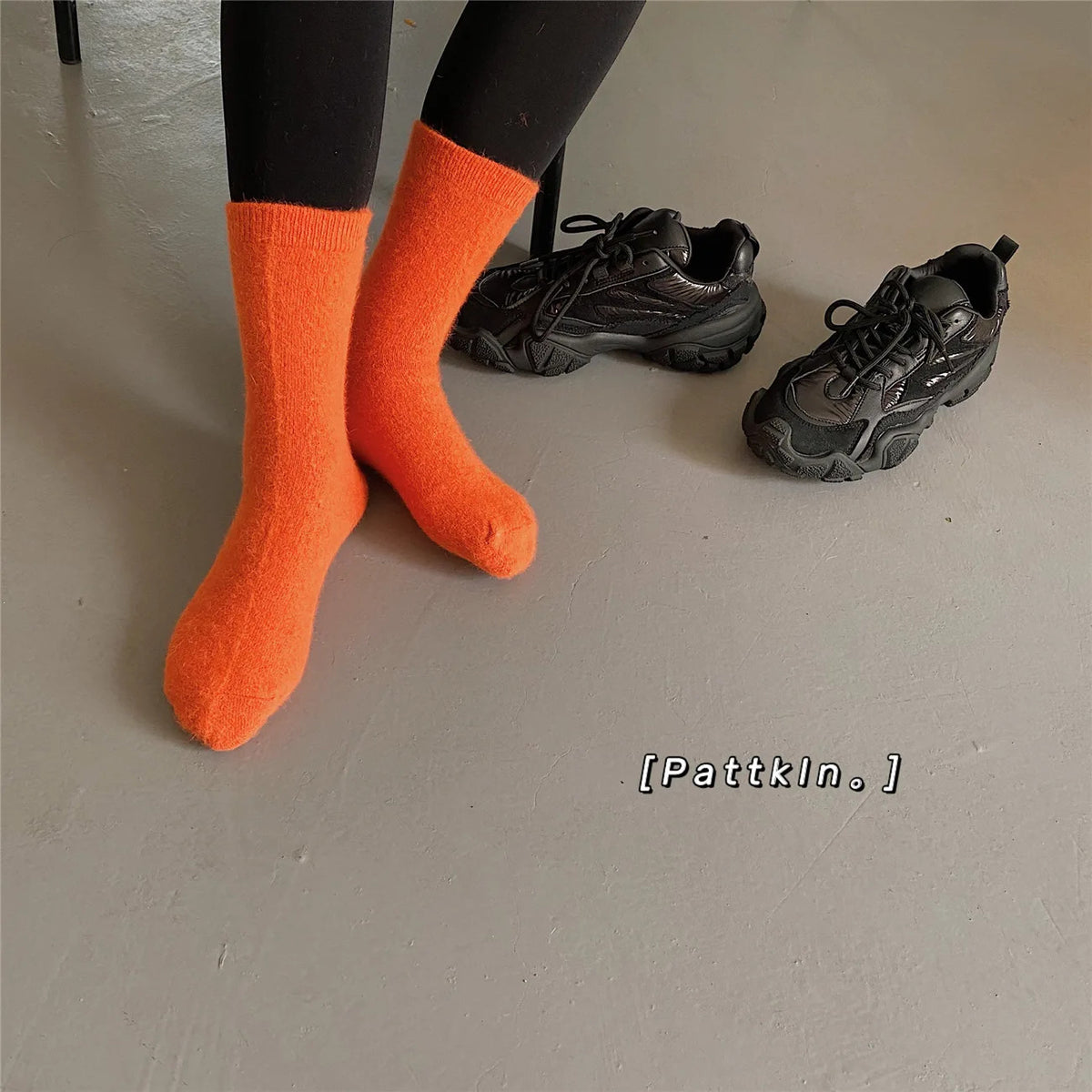 Winter Thicken Warm Long Socks Rabbits Hair Women's Socks Solid Thermal Cashmere Harajuku Crew Sock News Fashion Japanese Kawaii