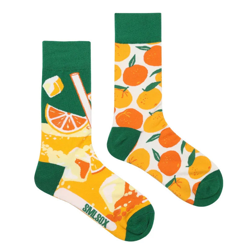 1 Pair Man Women Sock Original AB Tide Socks Colorful Socks Flowers Fruits Candy Cotton Socks Daily Friend Get-together Gifts