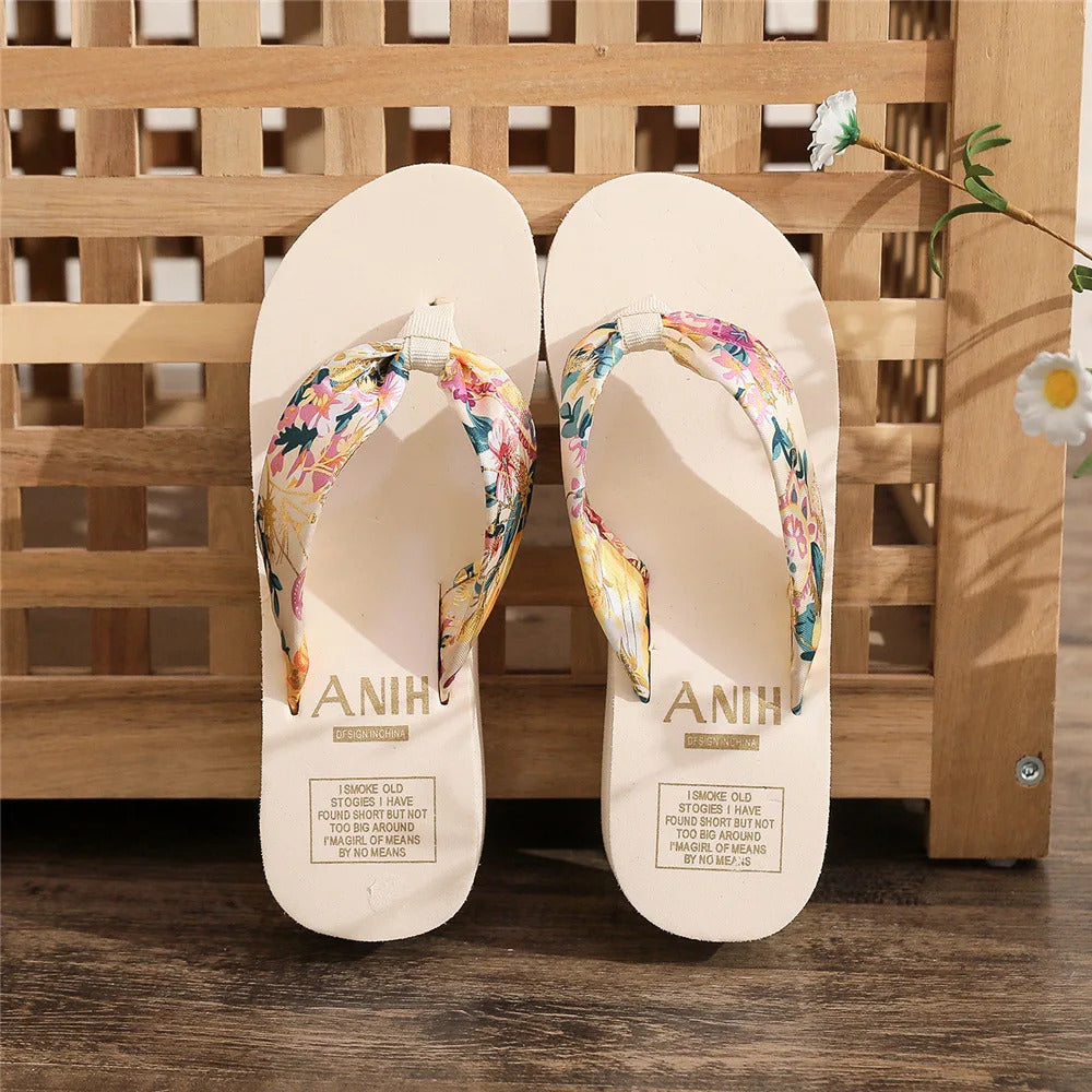 2024 Fashion Women Flip Flops Summer Beach Platform Slippers Casual Outside Wedges Sandals Summer Women Shoes