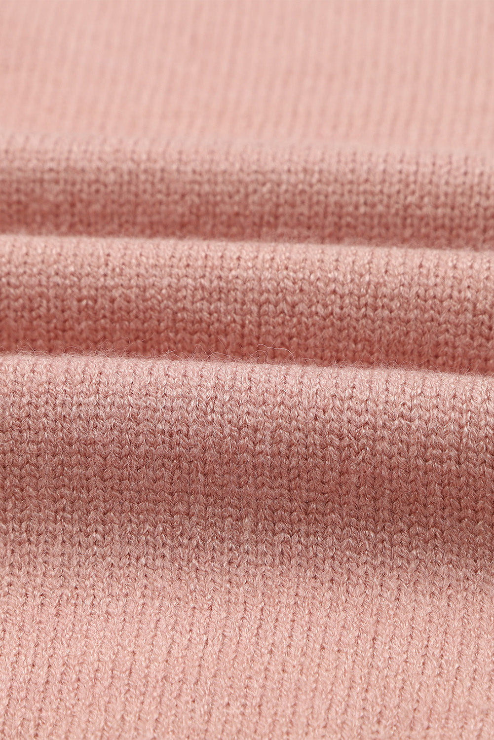 Pink Textured Bubble Sleeve Knit Sweater