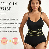 1 Piece Solid Seamless Shaping Shapewear Bodysuit, Tummy Control Butt Lifting Slimmer Body Shaper, Women's Underwear & Shapewear