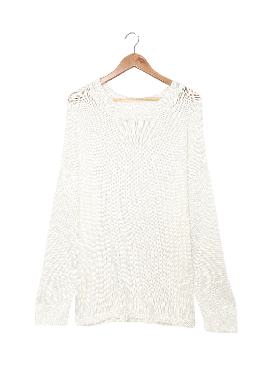 Green Oversize Knitted Drop-shoulder Sleeve Sweater