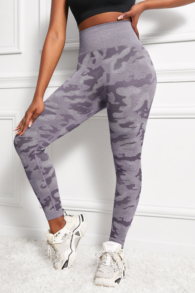 Seamless Camo Print Butt Lift High Waist Yoga Pants