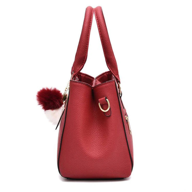 Yogodlns women beading pendant handbag ladies embossed shoulder bag ladies Messenger bag hairball bags high quality bag