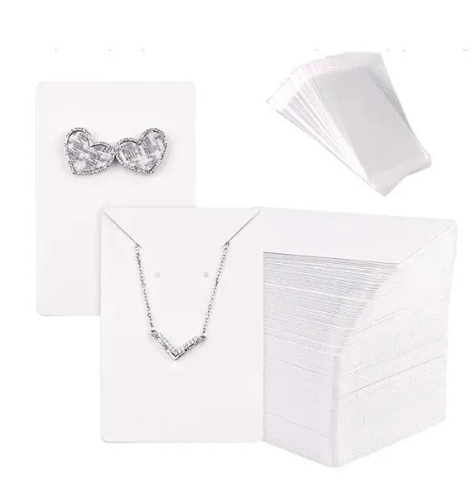 50pcs 6x9cm Blank Necklace Earring Jewelry Cards