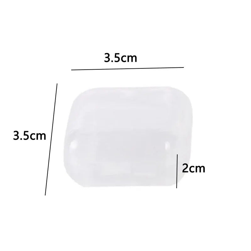 Mini Plastic Jewelry Storage Box Square Transparent Flip Portable Pill Container Jewelry Holder Packaging Earrings Display Case