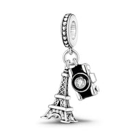 Silver Plated Travel Sunflower Lucky Charms Fit Original Pandora Bracelet Dangle Pendant DIY