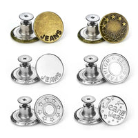 20/10pcs Detachable Jeans Screw Buttons with Screwdriver Clothes Replacement No Sewing Metal Pins Adjustable Waist Kit Tools