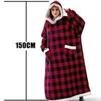 Winter Hoodies Sweatshirt Women Men Pullover Fleece Giant TV Oversized Blanket with Long Flannel Sleeves