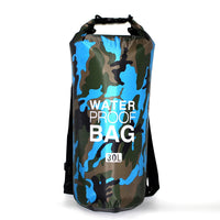 2/5/10/15/30L Outdoor Camouflage Waterproof Dry Bags Portable Rafting Diving Dry Bag Sack PVC Swimming Bags for River Trekking