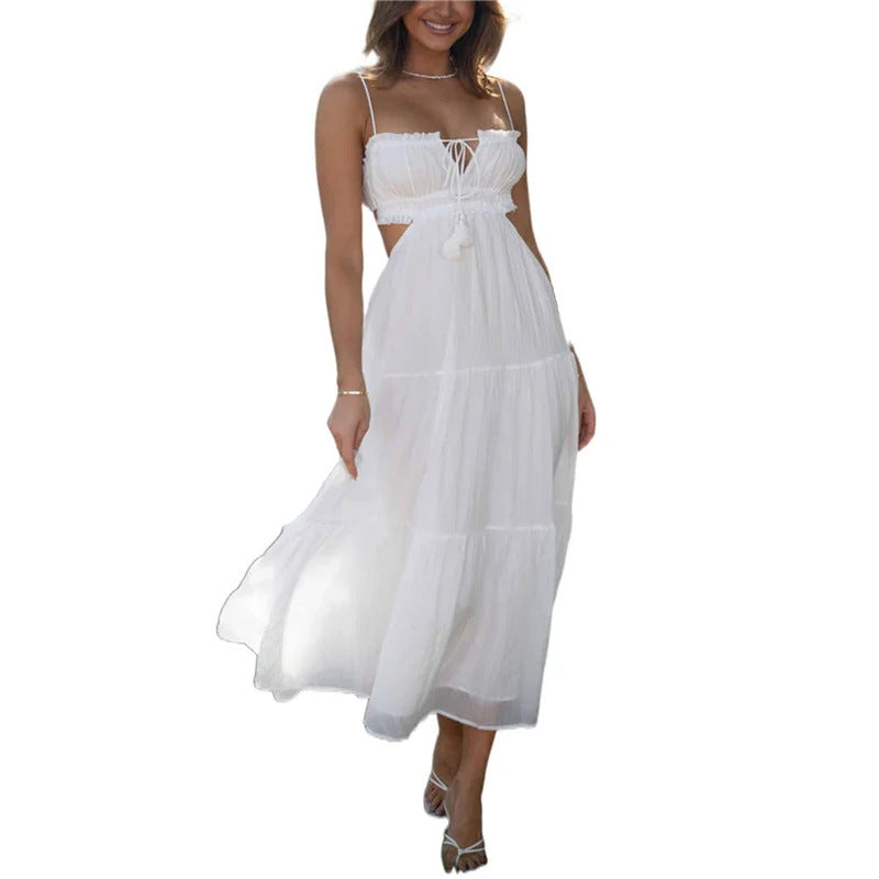 Summer White Dress For Woman 2023 Trendy Casual Beachwear Cover-ups Outfits New Boho Hippie Chic Long Maxi Dresses Elegant Party