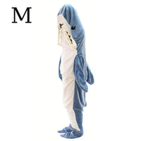 Cartoon Shark Sleeping Bag Pajamas Office Nap Shark Blanket Karakal Pajama Sets Fabric Mermaid Shawl Blanket For Christmas Gift