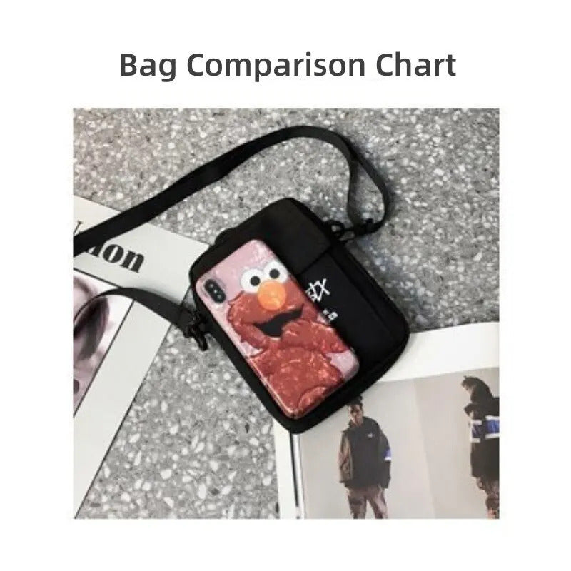 STUY Street Hip Hop Shoulder Slung Mobile Phone For Teenagers Japanese Classic Small Bag Magazine