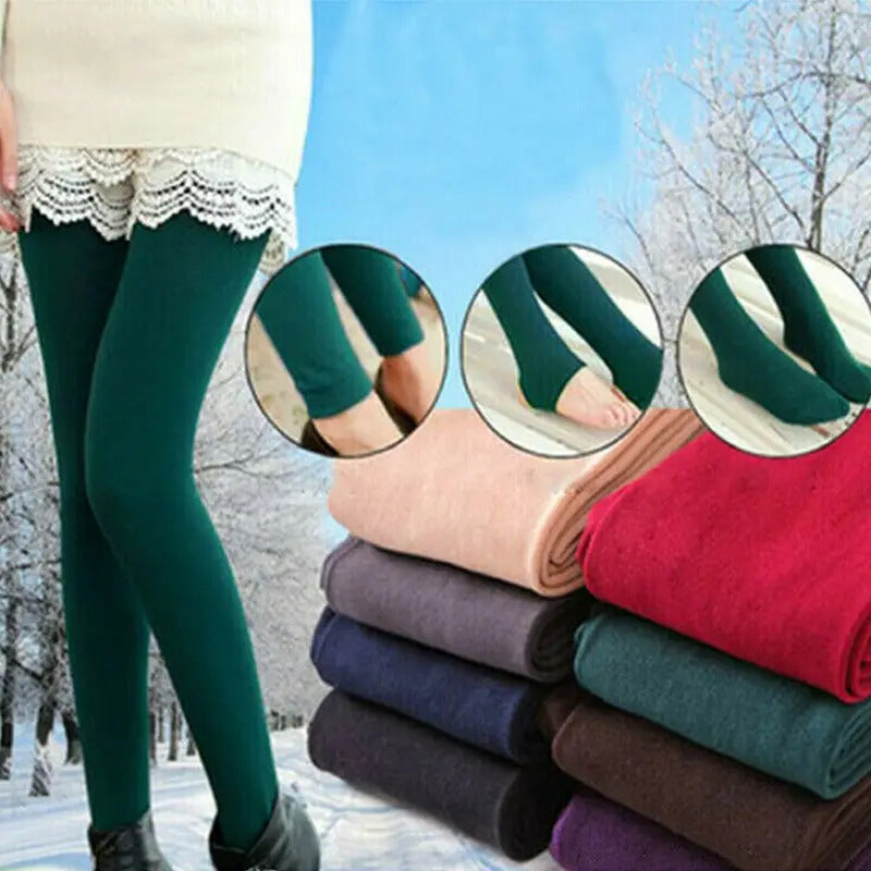 Thick Thermal Full Hosiery Winter Clothing Accessories Women's  Pantyhose Full Foot Tights Pants Fleece Leggings