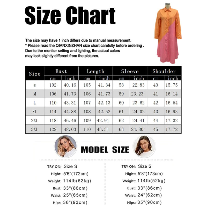 Plaid 3D Printed Shirt Long Dress Spring Summer Casual Long Dress Elegant Retro Collar Buttoned Shirt Dress Beach Cover-ups