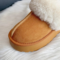 Fur Slippers Women Winter Plush Sandals  Luxury Slip on Platform Slides Female Thick Sole Designer Cotton Home Shoes