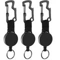 1/2/4/8pcs Extendable Retractable Holders Keychain Badge Reels Heavy Duty Clip With Carabiner Key Chain For Men Outdoor Bags