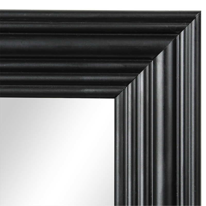 [Shipping from US] Mirror Full Length with 13x49 Black Frame - Versatile Hanging Options, Pre-Drilled for Easy Installation