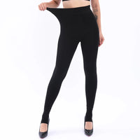 Thick Velvet Winter Leggings Women Skinny Stretch Warm High Waist Solid Color