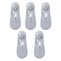 5 Pairs Of Fashionable Women's Summer Non Slip Invisible Ankle Socks Wth Lace Flower Style Socks