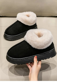 2024 High Quality of  Women's Fashion Snow Boots Fluffy Plush Faux Fur Soft Slippers Winter Indoor Comfortable Home men's Shoes