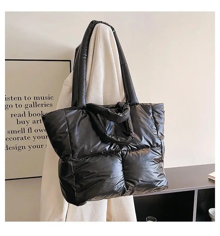 Handbag Female Large-capacity Bag Female New Tide Fashion Shoulder Bag Fall And Winter Cotton Bag Hundred Tote Bag