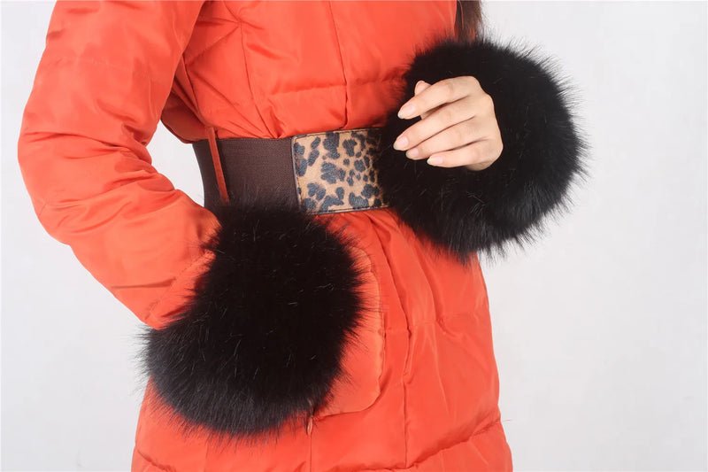 Imitation Raccoon Fox Hair Fluffy Hand Rings Fluffy Wrist Guards Women's Cuffs Imitation Rabbit Fur Bracelets Cuffs Wrist Covers