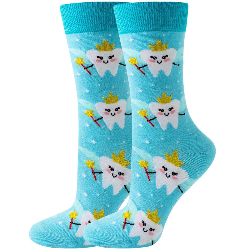 New Fashion Colorful Funny Happy Casual Women Socks Dress Harajuku Cute Animal Cartoon Men's Socks