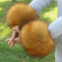 Imitation Raccoon Fox Hair Fluffy Hand Rings Fluffy Wrist Guards Women's Cuffs Imitation Rabbit Fur Bracelets Cuffs Wrist Covers