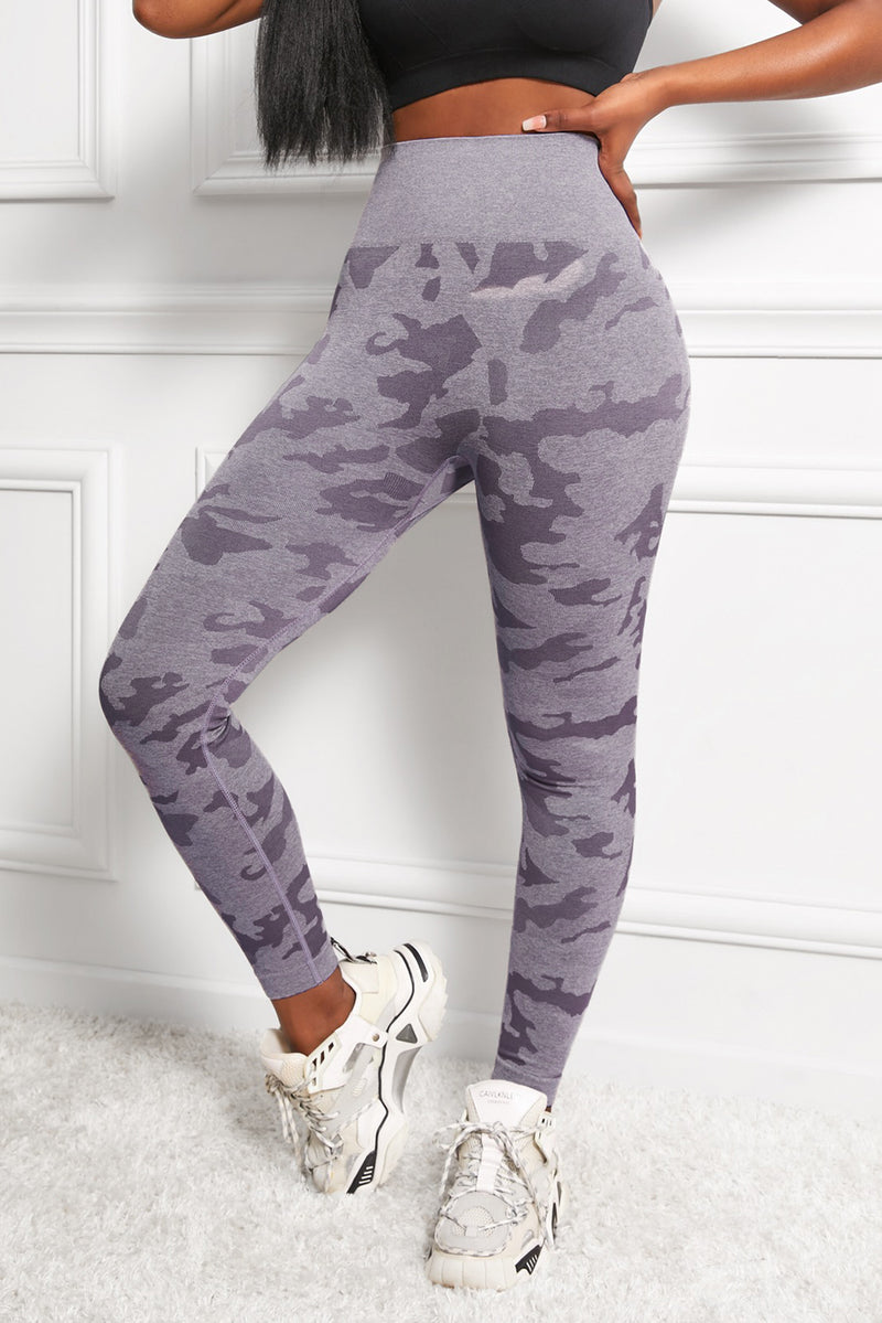 Seamless Camo Print Butt Lift High Waist Yoga Pants