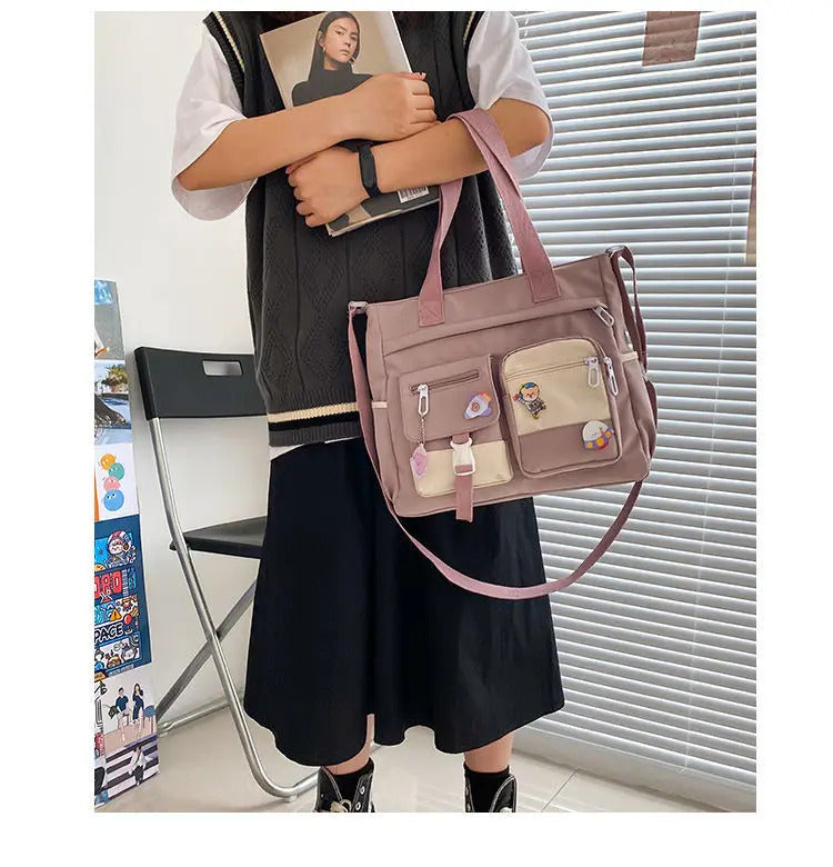 Waterproof Canvas Women Handbags Shoulder Bags Nylon Ladies Tote Messenger Bag Oxford Handbag Cross body Bags for Girls Satchels