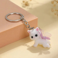 1 Pcs Fuzzy Kitty Cat Decor Gifts Cat Lovers Y2K Heart Bow Pendent Women Girls Kawaii Cat Bag Charm Cute Cat Keychain Keyring