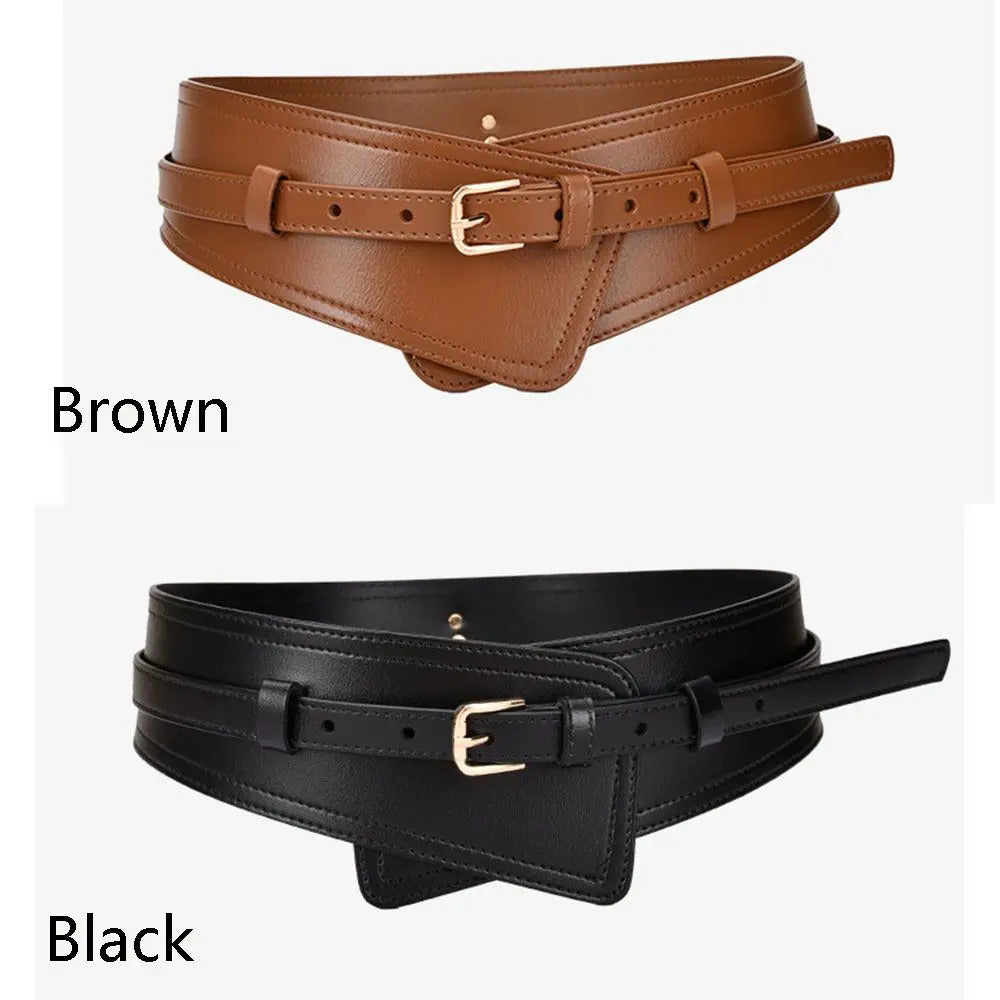 Girls Slimming Sweater Overcoat Belts For Women PU Leather Apparel Accessories Waistband Wide Belts Cummerbunds Waist Belt