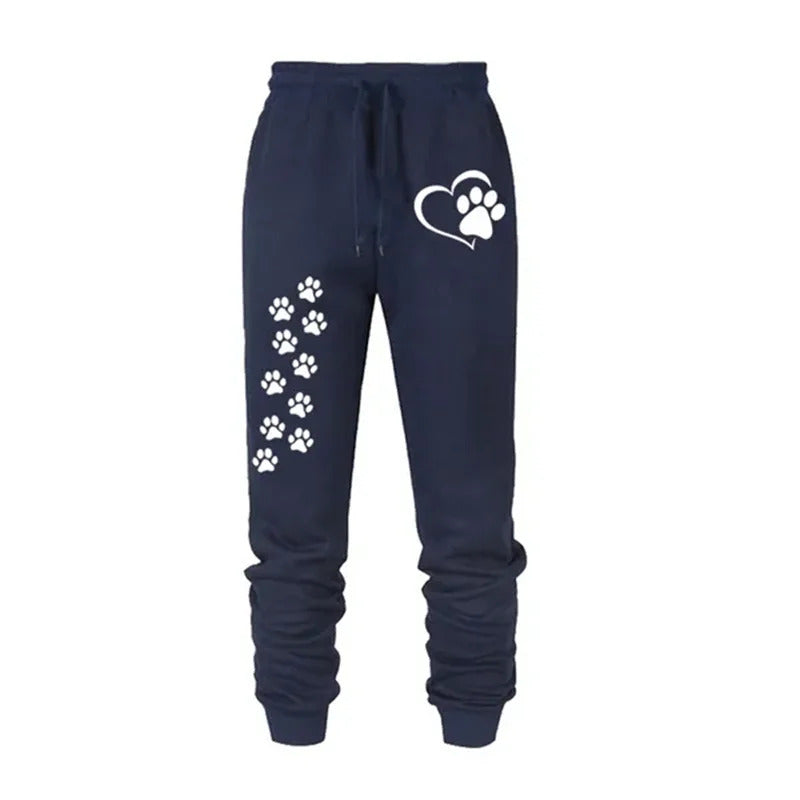 Women's Cat's Paw Printed Sweatpants High Quality Fitness Pants Jogging Pants Outdoor Casual Jogging Pants