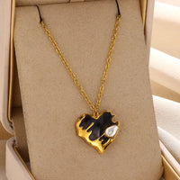 Stainless Steel Love Heart Necklace For Women 2023 New Trendy Lip Chain Simple Pendant Necklace Jewelry Gift Wholesalers