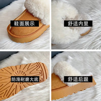 Fur Slippers Women Winter Plush Sandals  Luxury Slip on Platform Slides Female Thick Sole Designer Cotton Home Shoes