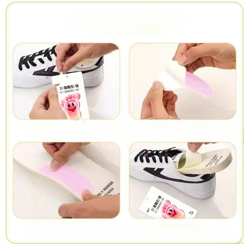 12/180Pcs Shoes Deodorant Sticker Deodorant Foot Odor Sneaker Smell Fresh Fruity Aroma Insole Sterilization Sticker Wholesale